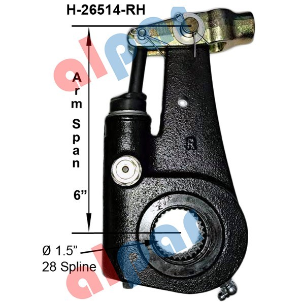 RH 1.5 inch 28 Spline, 6 inch arm length, Automatic Slack Adjuster Ref R802487