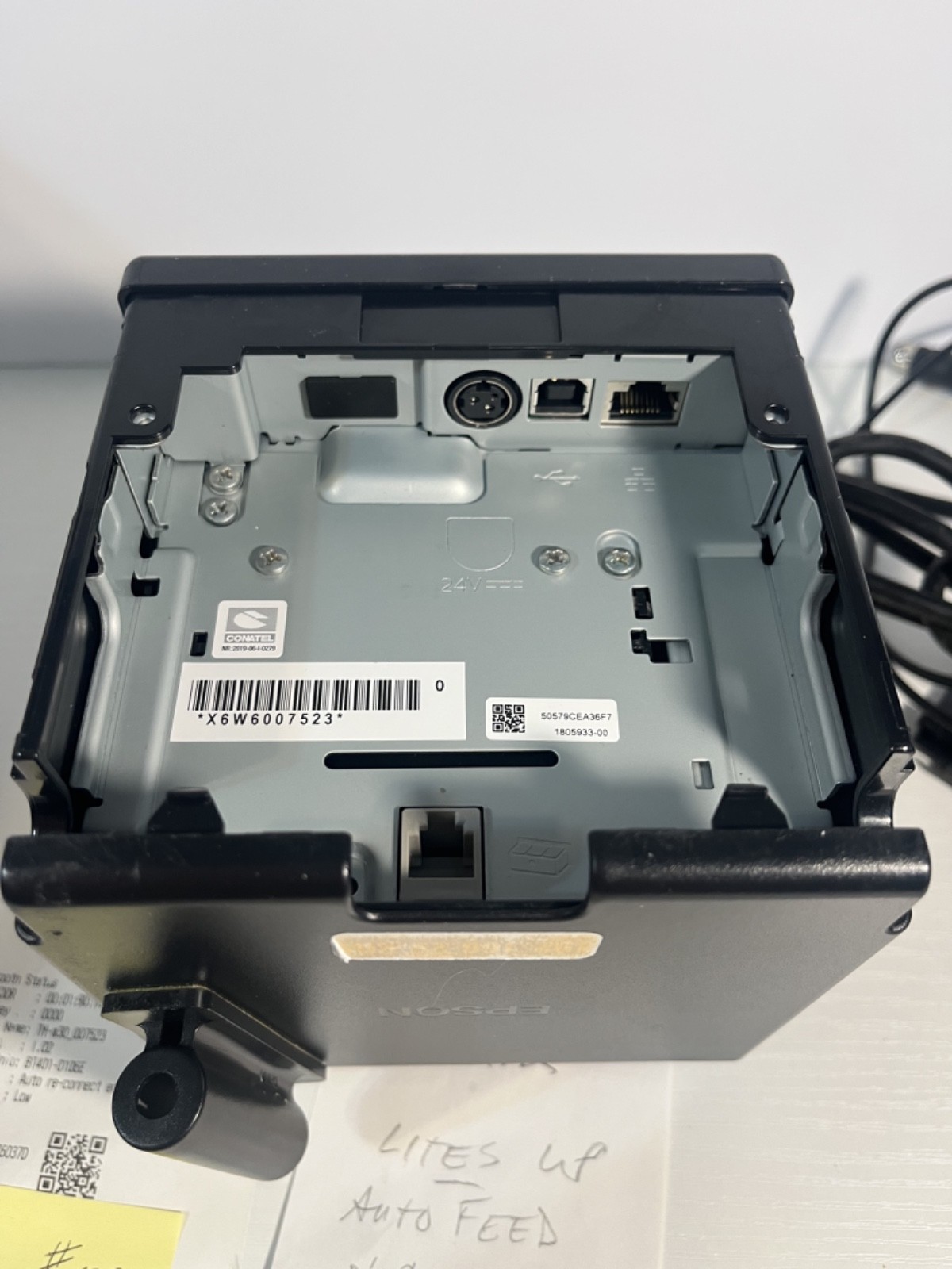 EPSON TMm30ii BLUETOOTH Printer + Power Supply ~TESTED #c7523 $5s/h