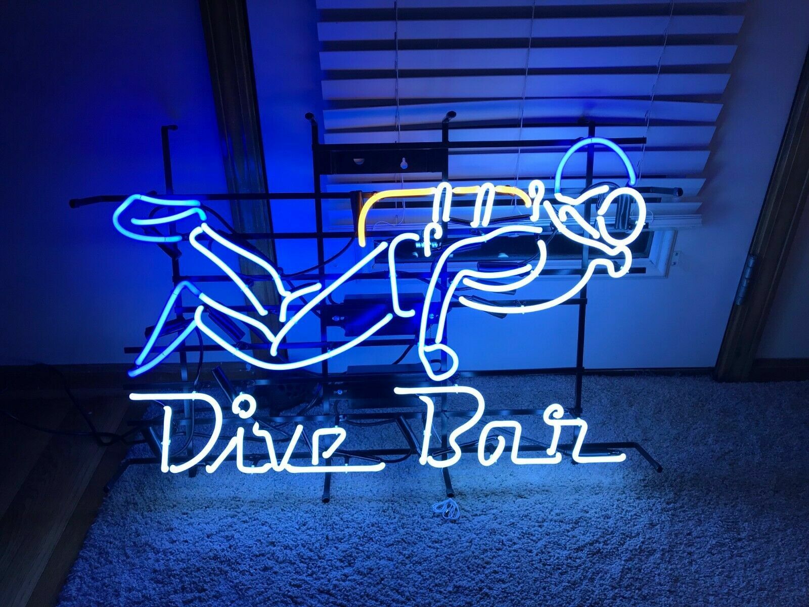 Dive Bar Scuba Guy 24"x20" Neon Light Sign Lamp Beer Bar Wall Decor Windows