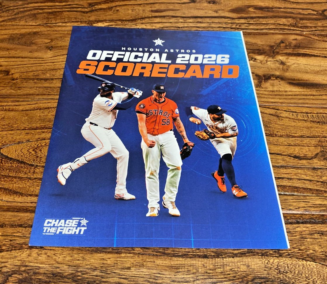 2026 Houston Astros Official Program Scorecard Altuve Alvarez Brown vs Twins
