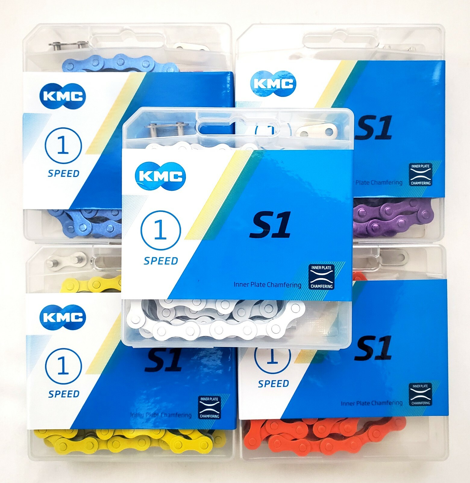 KMC S1 Chain 1/2 x 1/8 x 112L Colored Chains