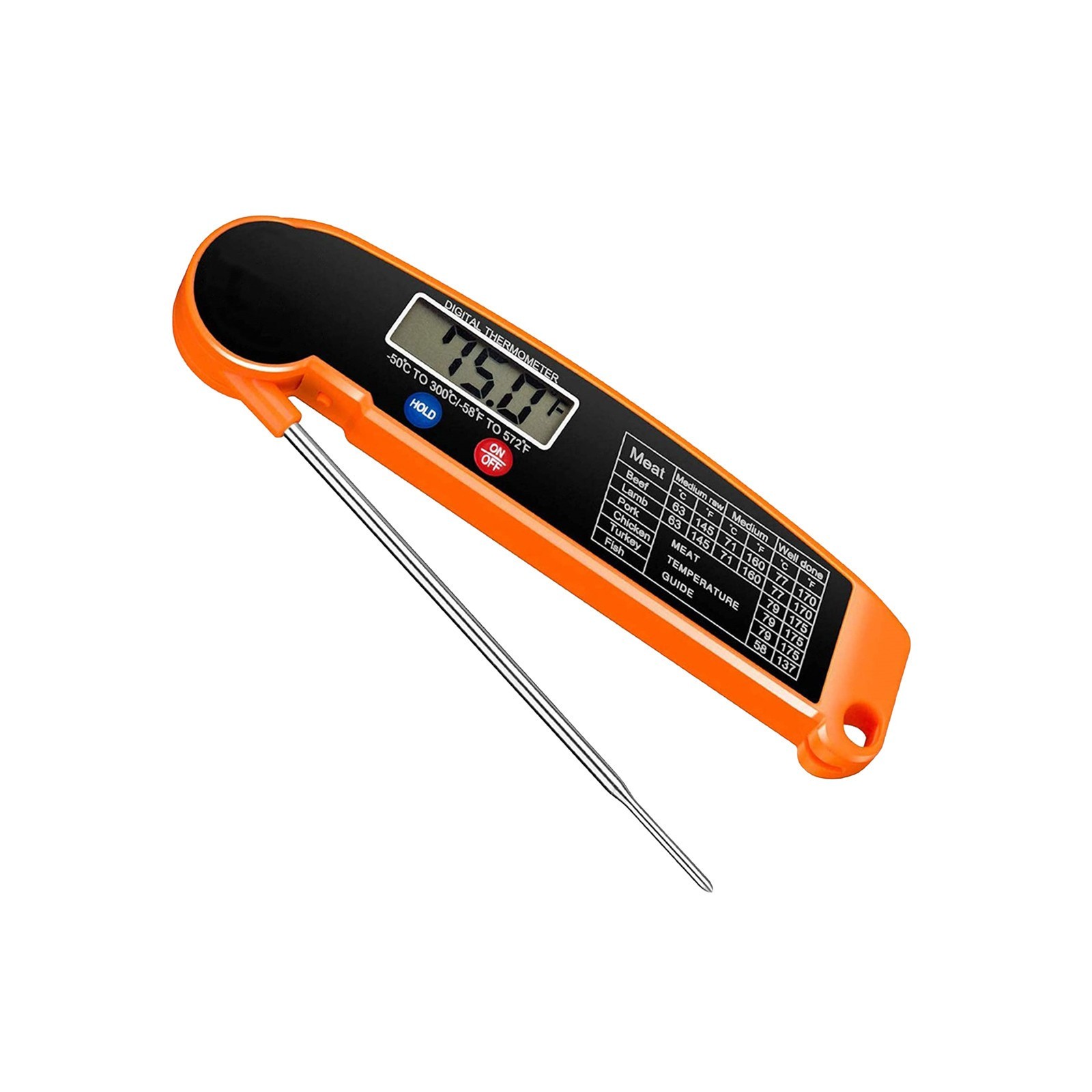 Instant Read Digital Meat Thermometer BBQ Grill Smoker Kitchen Food Cooking