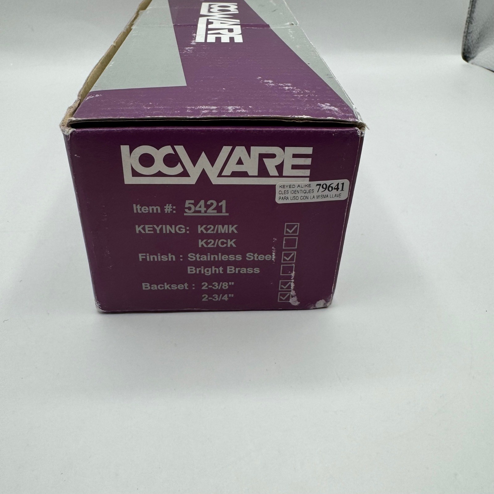 Locware Entrance Keyed Lock & Deadbolt Set Stainless Steel 5421 Keyed Alike
