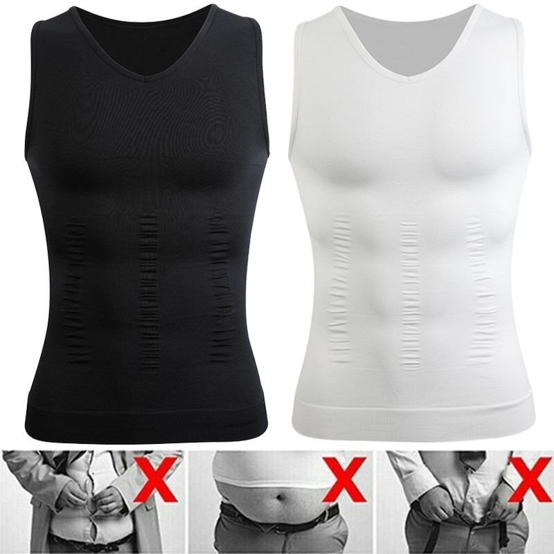 Mens Body Shaper Slimming Tummy Vest Compression Tank Top Faja camisa de hombre