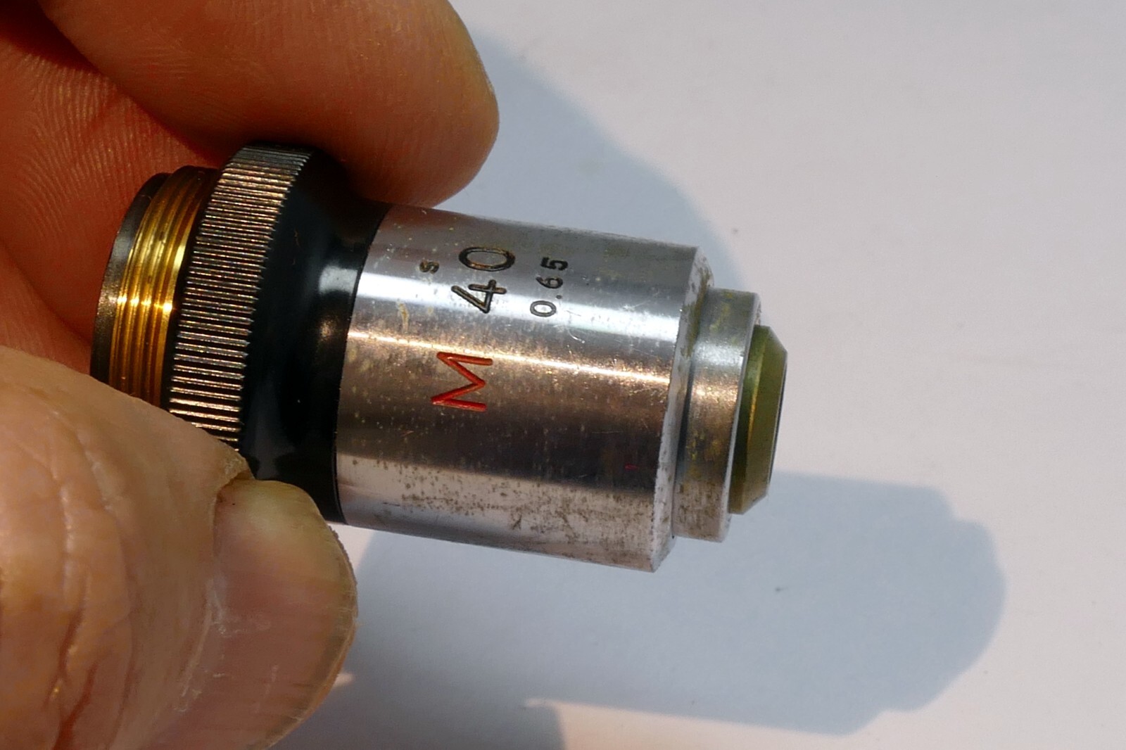 Nikon M 40 / 0.65 Microscope Objective Lens - works good Genuine