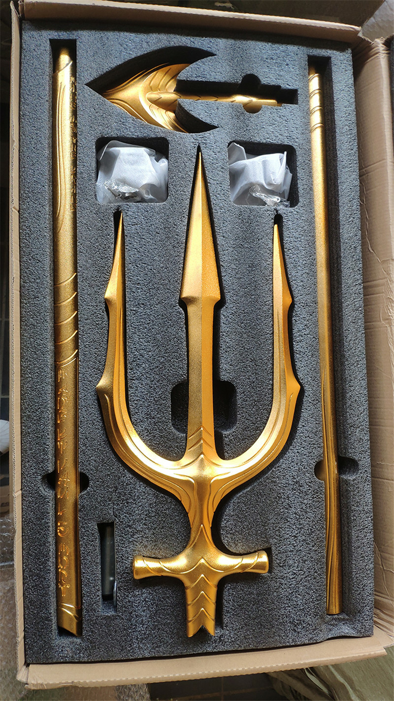 In Stock HCMY Trident Aquaman 1:1 Steel Alloy 210cm Replica Model Collection Toy