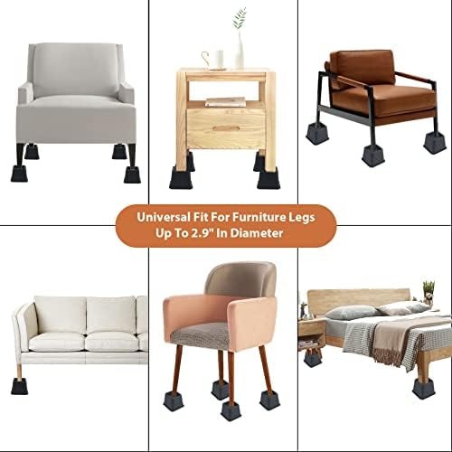 DEDU Bed Risers 3 Inch Heavy Duty 9 Pack, Furniture Risers for Sofas Oversize...