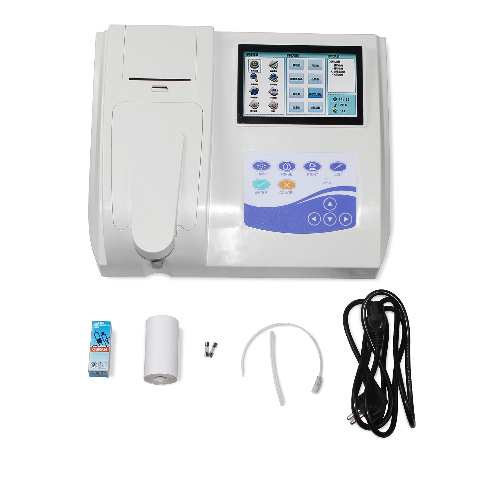 Touch Screen Semi-auto Biochemistry Blood Analyzer Multi-Parameter