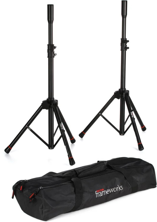 Gator Frameworks GFWSPK0250SET Mini Speaker Stand Pair with Carry Bag