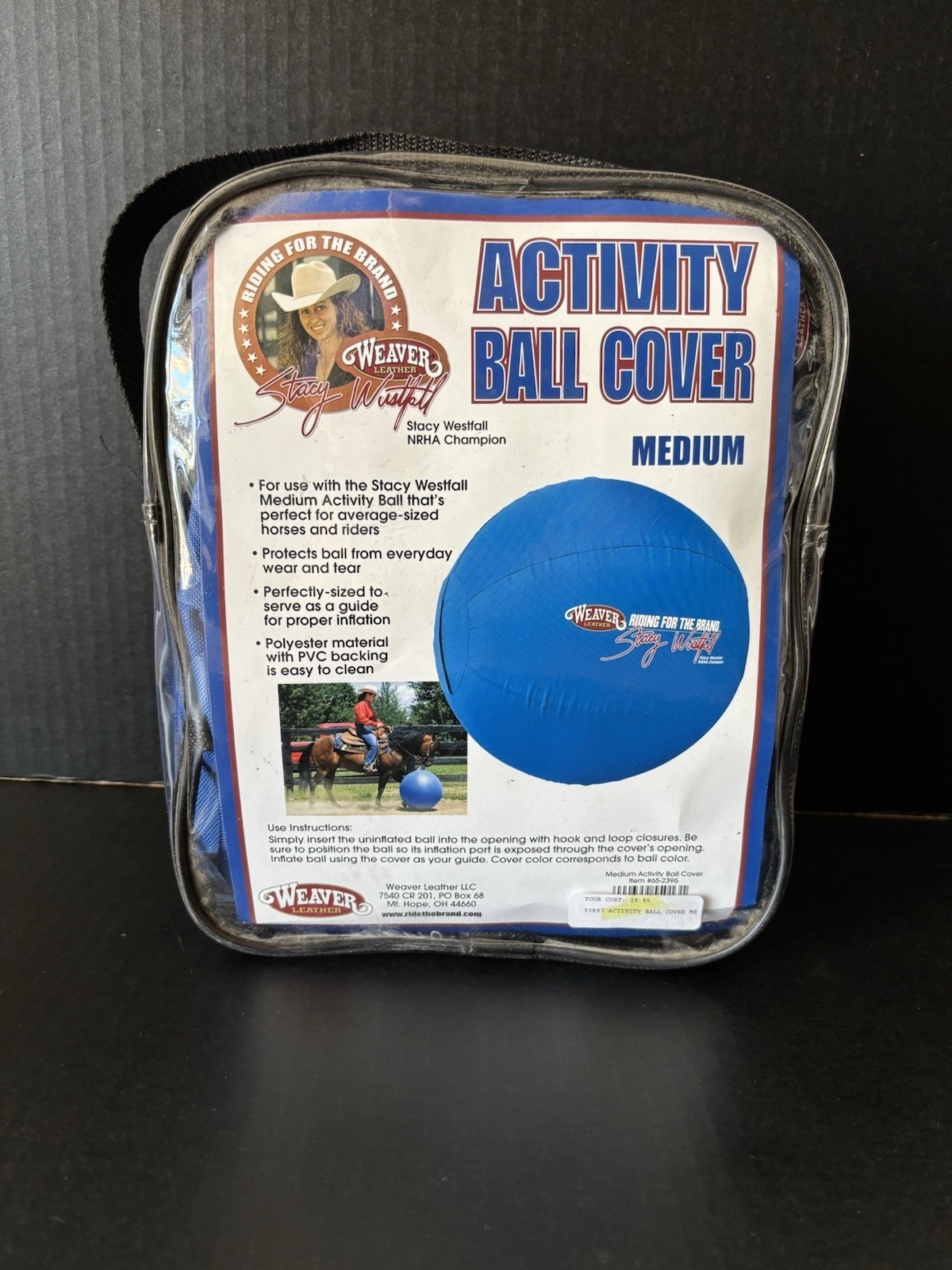 Weaver Stacy Westfall Equestrian Activity Ball Cover - Medium Blue