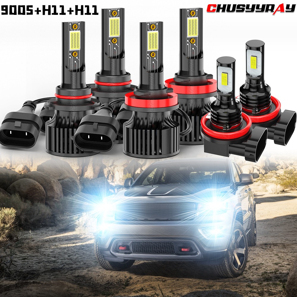 For Jeep Grand Cherokee 2014-2018 Combo LED Headlight +Fog Light Bulbs Kit white