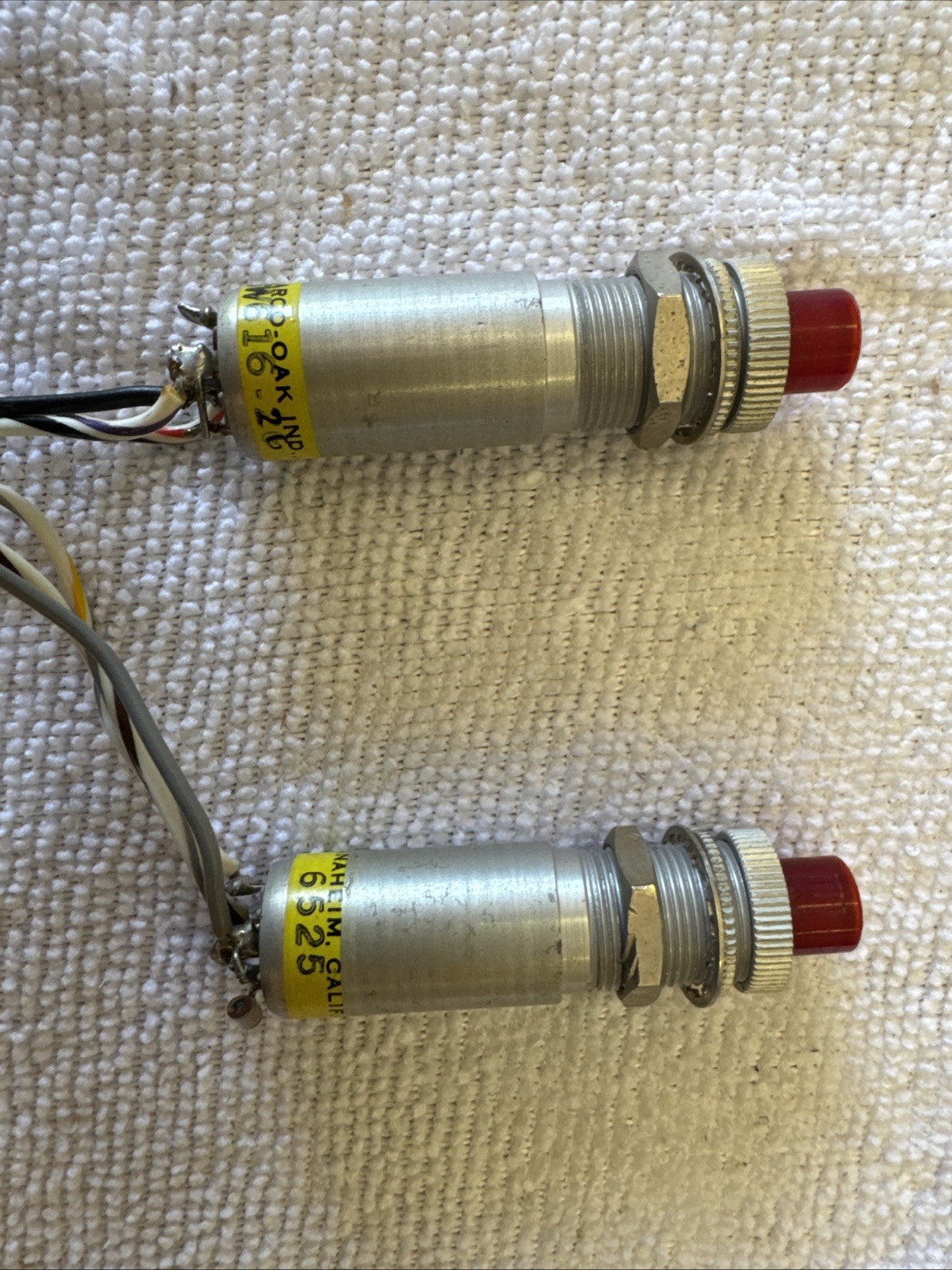 Pair SW-616 Marco-Oak Anaheim CA Pushbutton Switch- HP Voltmeter Switch 740/741