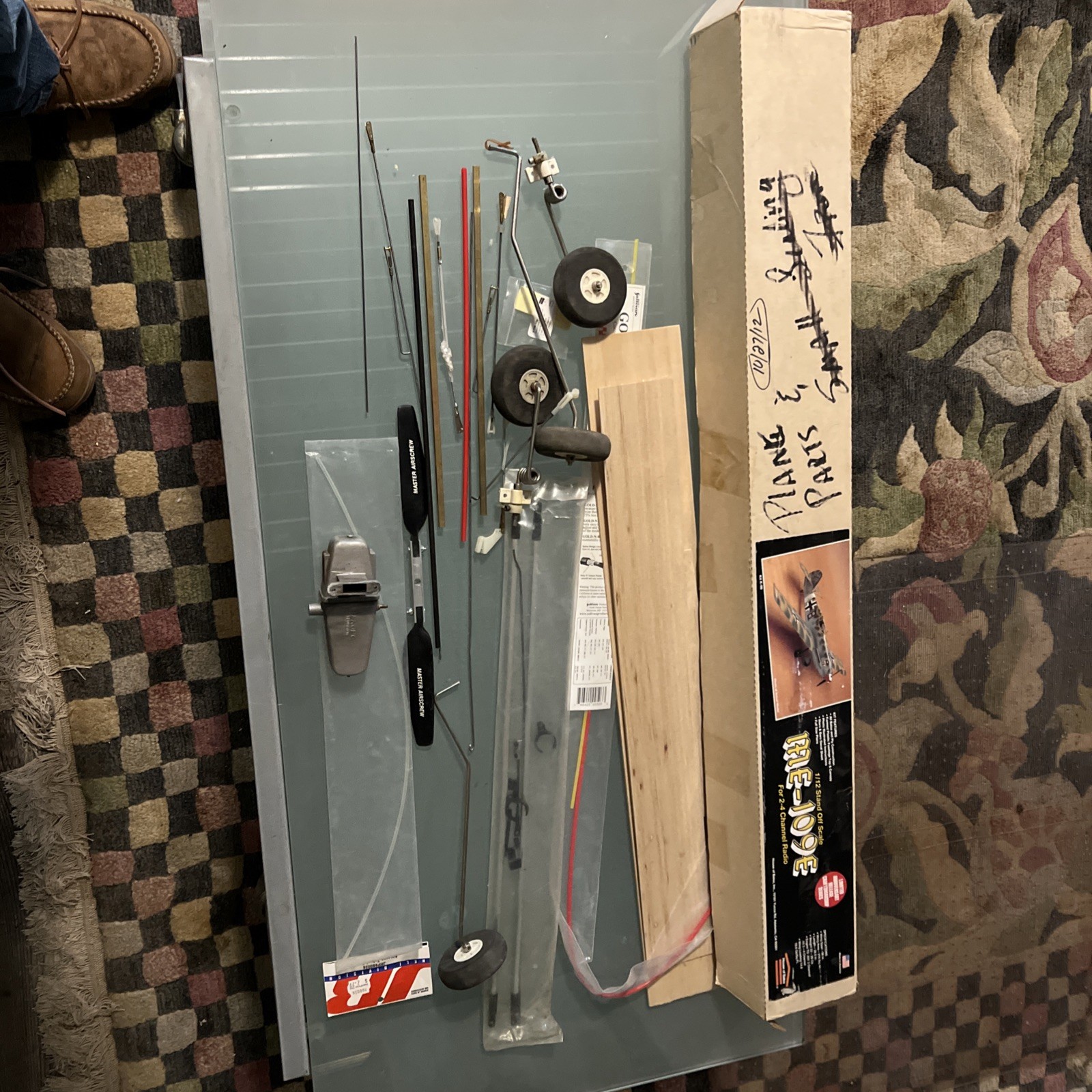 A Lot Of Misc R/C Parts And Balsa Model Parts