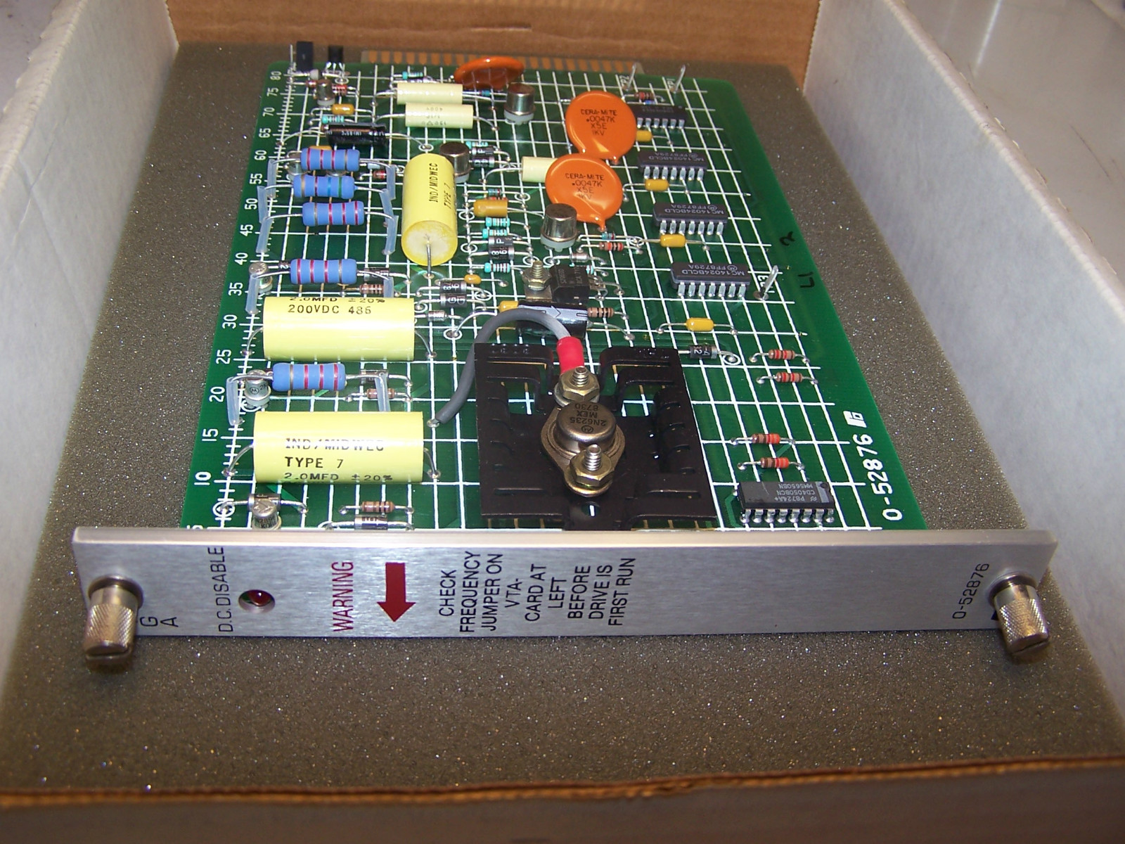 NEW RELIANCE 0-52876 VTGA  DC DISABLE CIRCUIT BOARD RELIANCE 52876