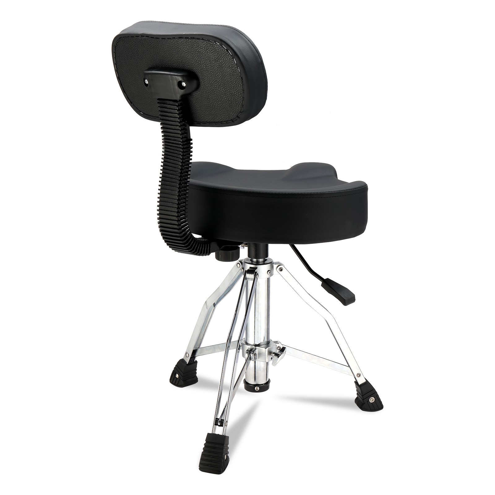 Drum Throne with Backrest, Hydraulic Drum Stool Adjustable Height