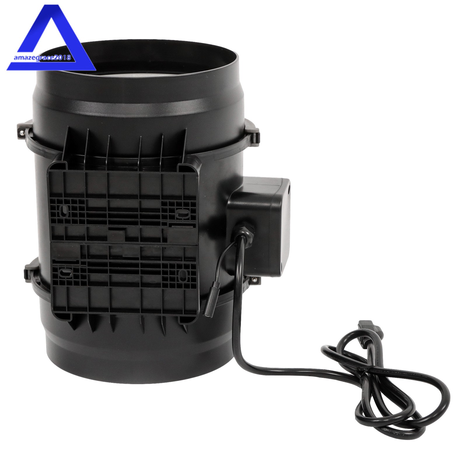 8 Inch Inline Duct Fan HVAC Exhaust Blower Kit EC Variable Speed Control Black