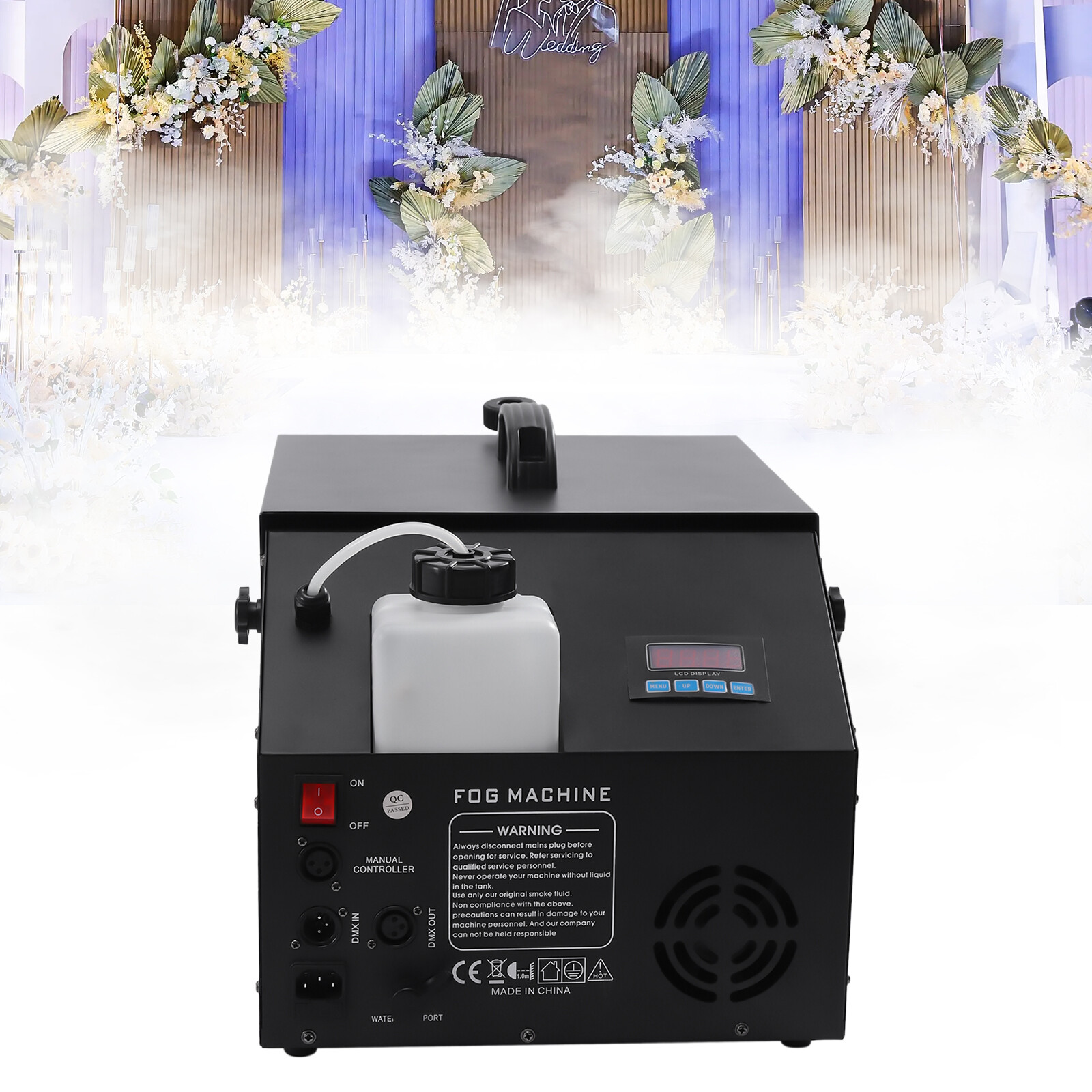 Low-Lying Fog Machine Wedding DJ Stage Smoke Effect DMX Dry Ice Fogger w/Remote
