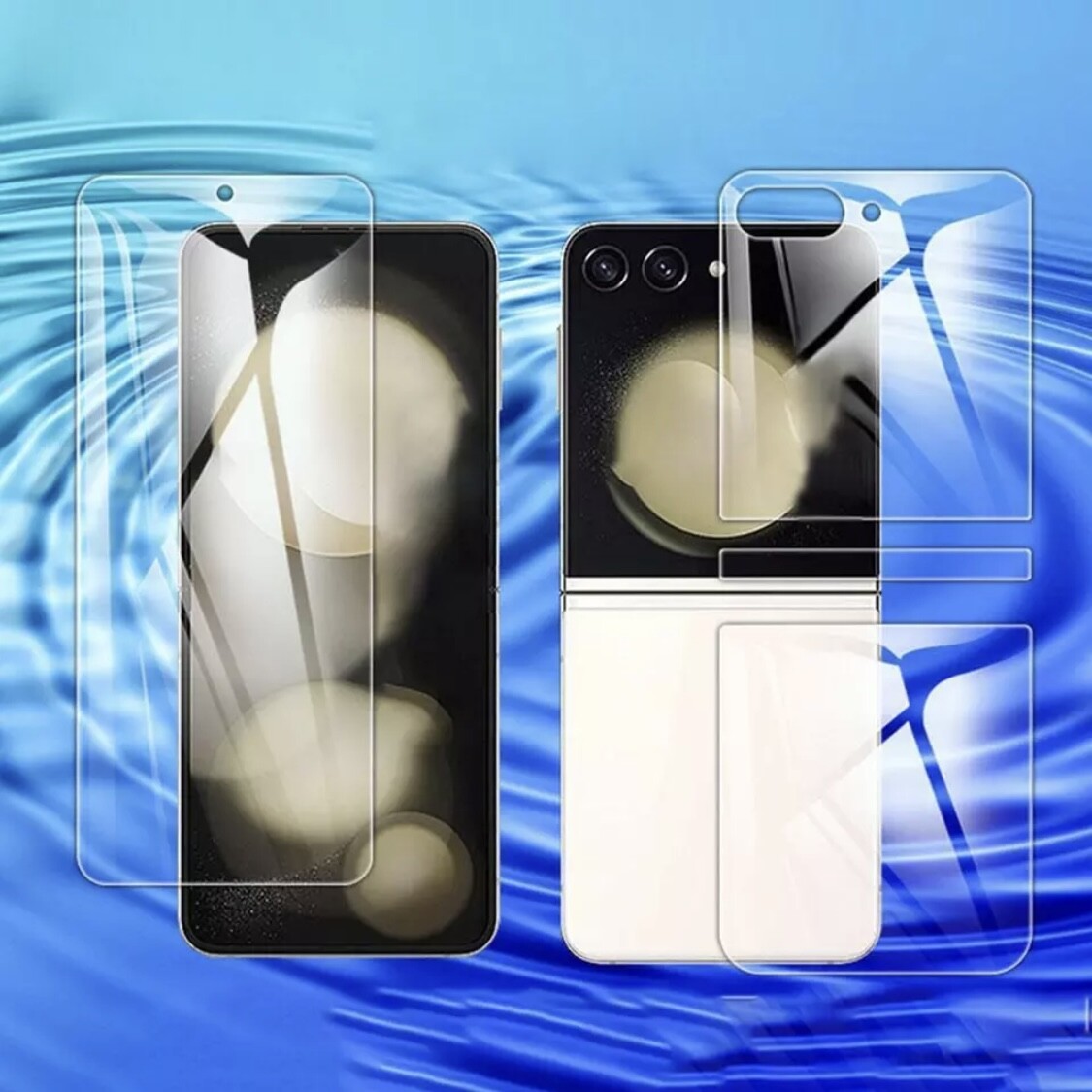For Samsung Galaxy Z Flip 6/5/4/3/1 Hydrogel Front+Inside+Hinge Screen Protector