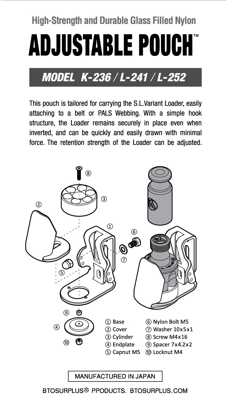 Adjustable Pouch for S.L.Variant Loader K-234 / L-241 / L-252