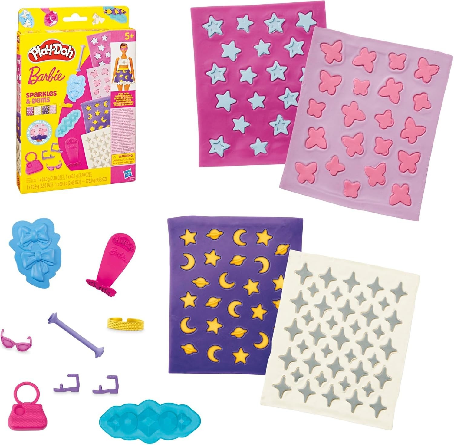 Inspire Creativity with Barbie Sparkles & Gems: 4 Modeling Sheets & Accessories