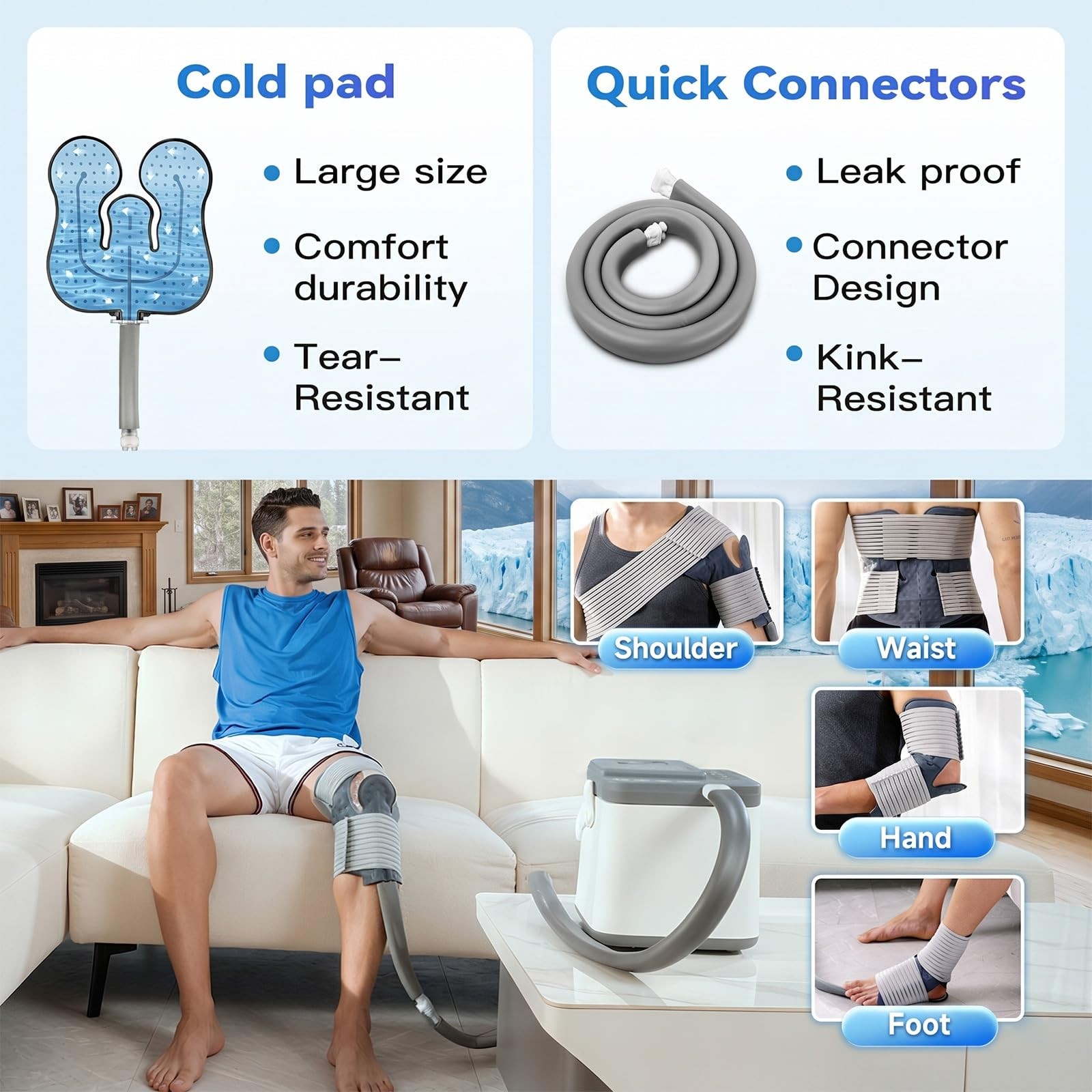 WTBFX Cold Therapy Machine Grayish White