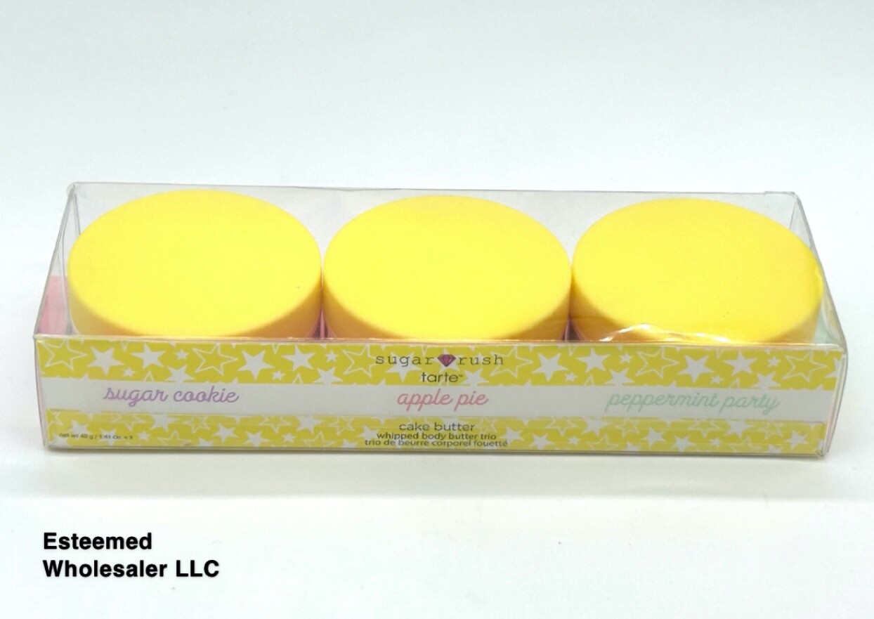 TARTE Sugar Rush Cake Butter Whipped Body Butter Trio 1.41oz x 3