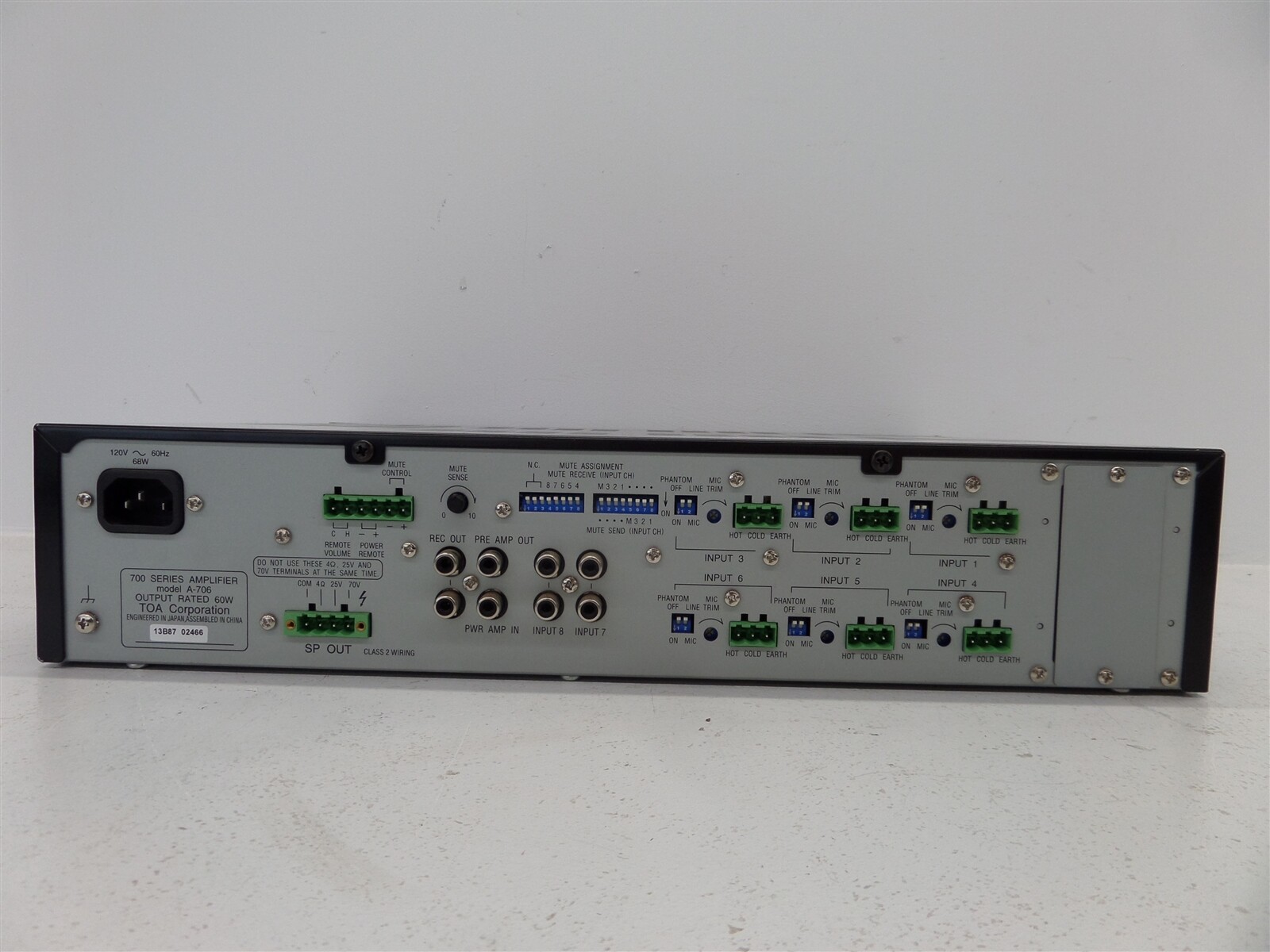 TOA A-706 700 Series Amplifier