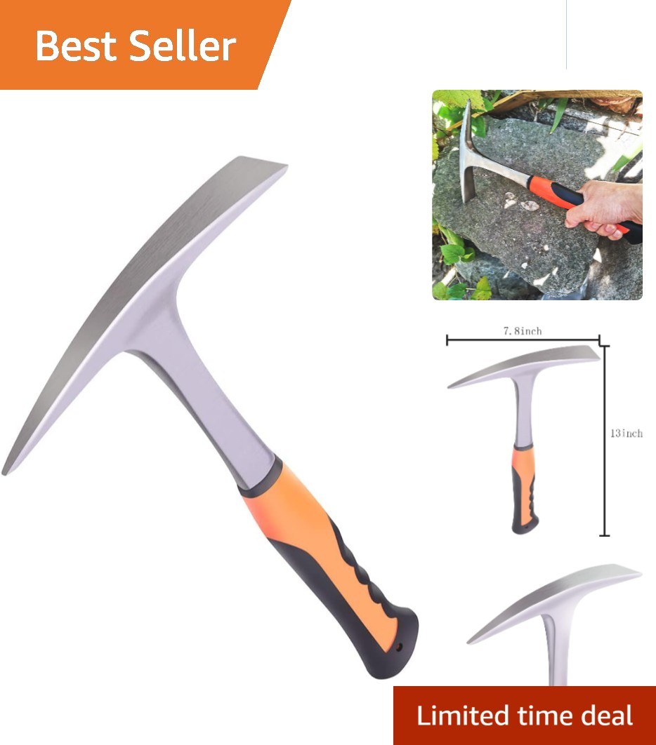 28 oz Geologist Rock Pick with Shock Absorbing Grip for Precision Work