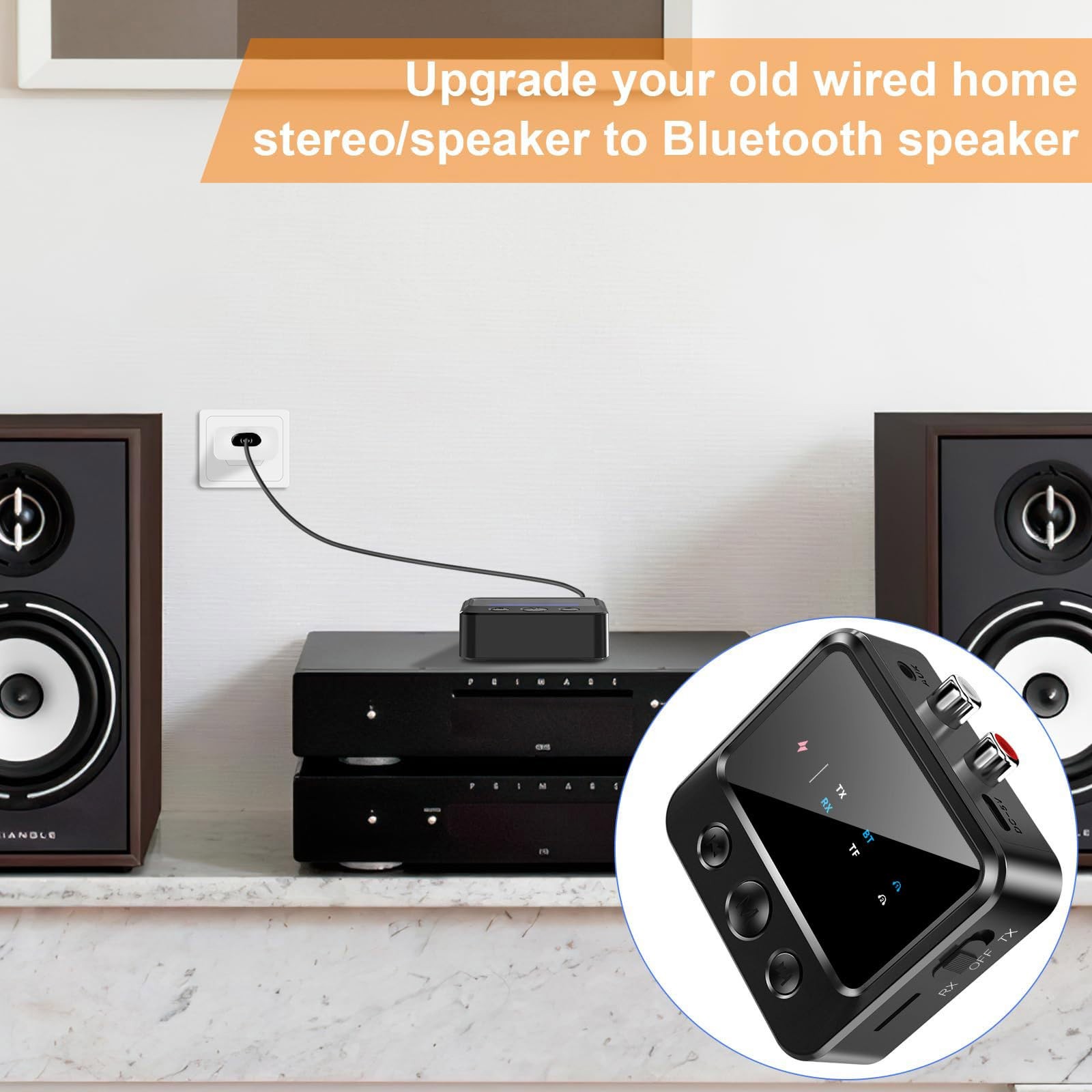 Bluetooth Transmitter for Airplane,Wireless BT 5.4 Transmitter Receiver 2 in1...