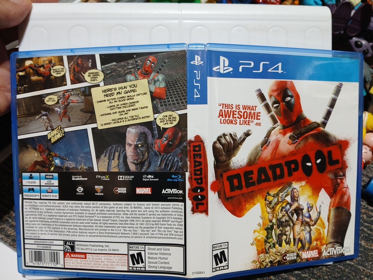 Deadpool Sony PlayStation 4 PS4 Case and Artwork Only / NO GAME