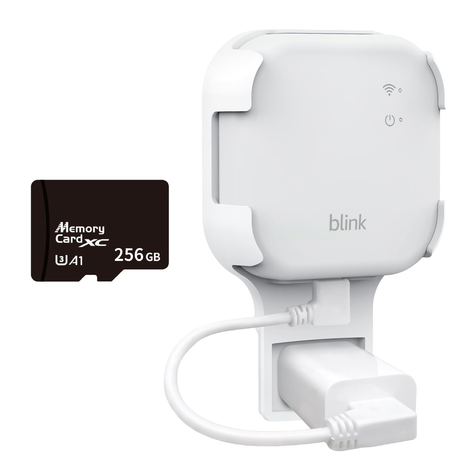 256GB MicroSD Card & Wall Mount for Blink Sync Module XR - Space Saver, Easy Ins