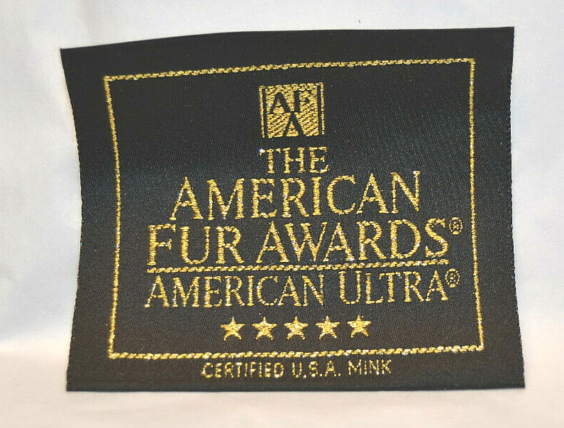 The American Fur Awards American Ultra Certified USA Satin Woven Unused Label