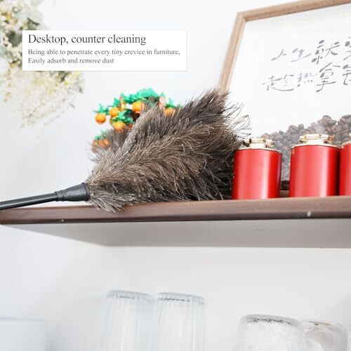 Ostrich Feather Duster 15 Inch Environmentally Handheld Feather Dusters for