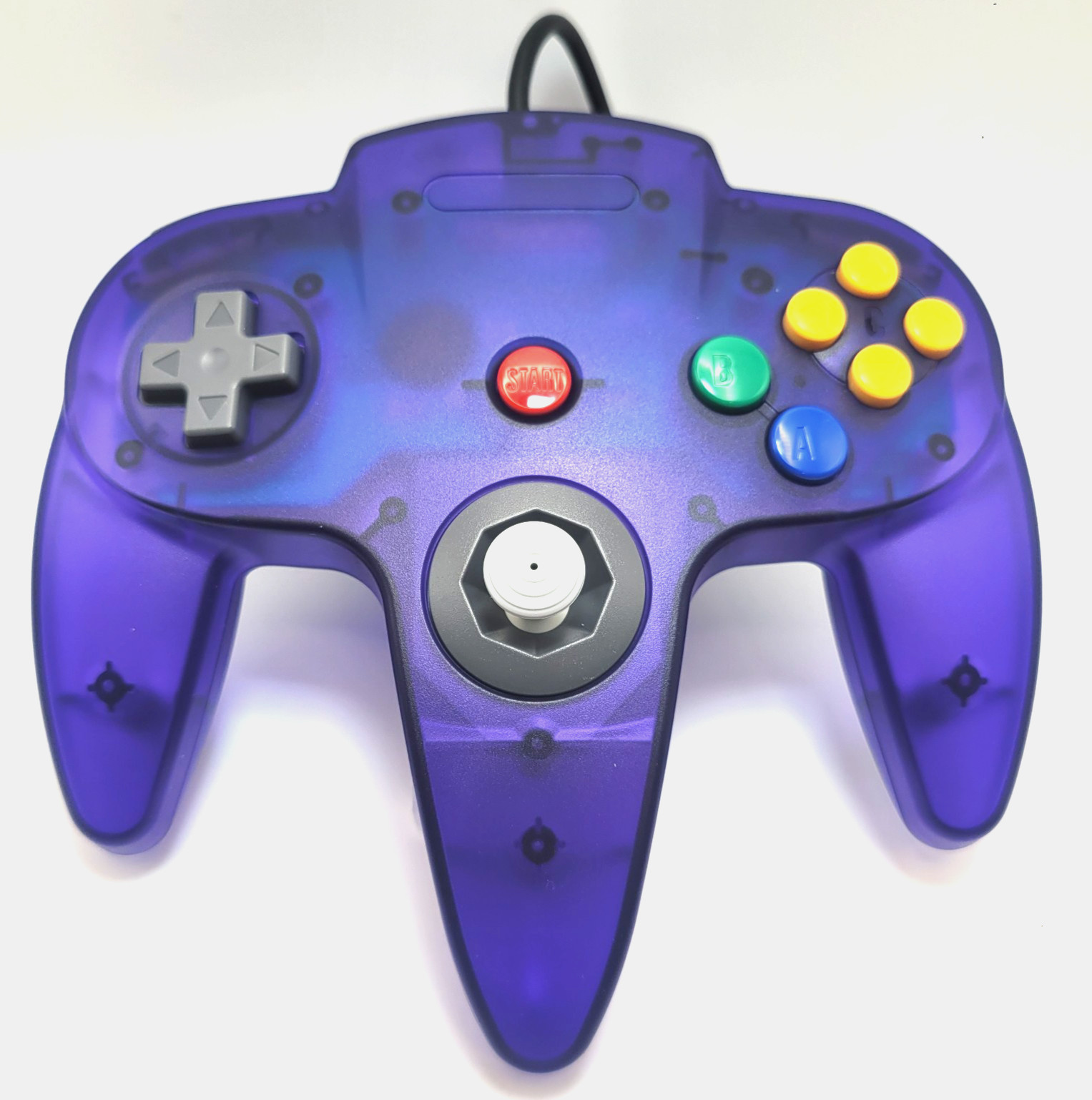 Nintendo 64 Wired Controller for N64 - TeknoGame® - Clear Grape Purple - NEW!