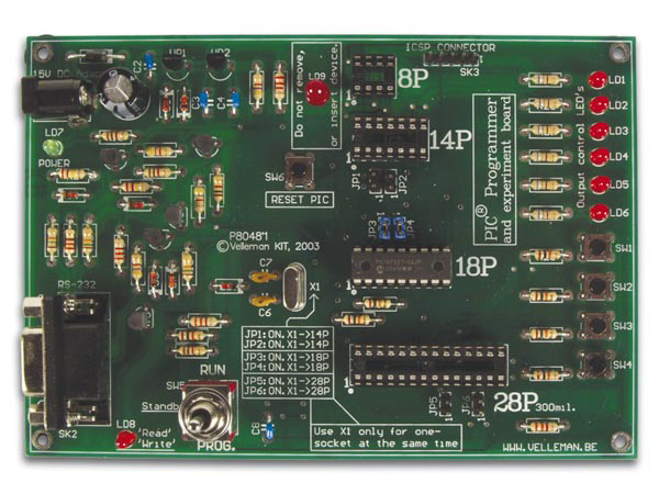 Velleman K8048 PIC PROGRAMMER & EXPERIMENT BOARD
