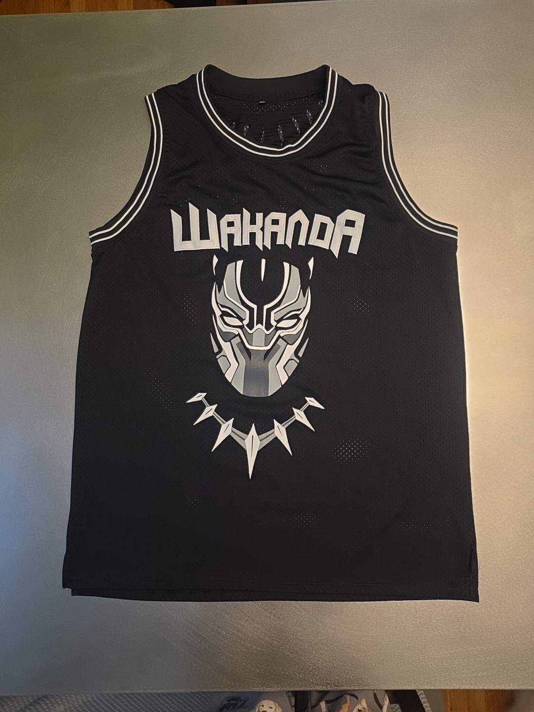 Black Panther Wakanda Jersey Tank Top 2XL T’Challa 1 Basketball Shirt Superhero