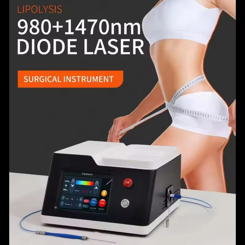 980nm+1470nm Endolift laser lipolysis machine, locally sculpting skin tightening