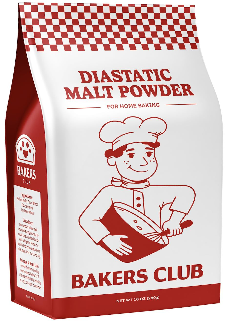 Bakers Club Artisan Diastatic Malt Powder - Enhance Flavor, Crust, Rise, Texture