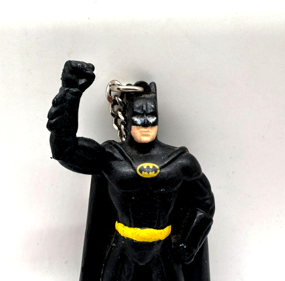 VTG Batman Returns Keychain 1992 Applause PVC DC Comics Keyring 3.5”