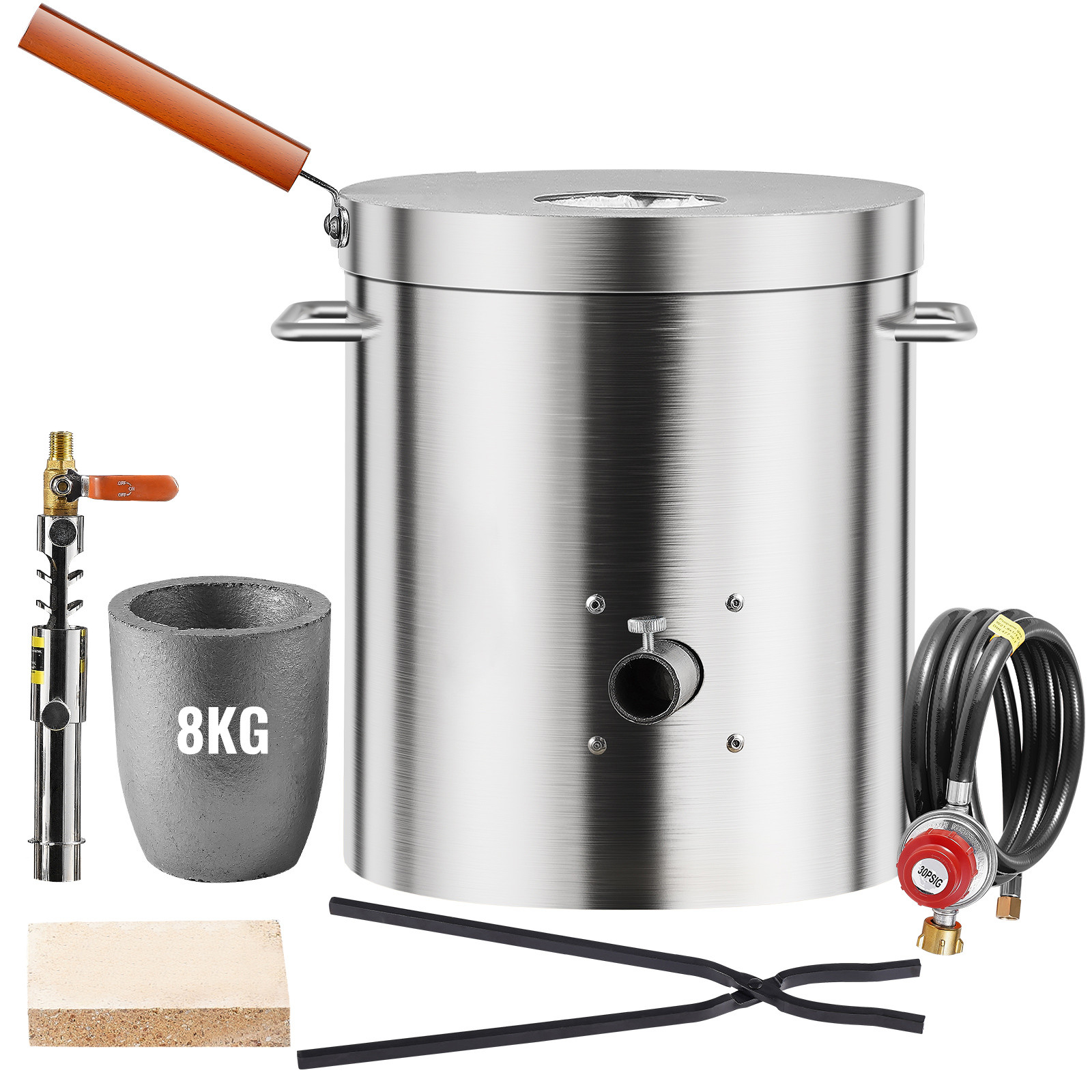 Uimoso Propane Metal Furnace Kit 8KG/18lbs with Crucible and Tongs