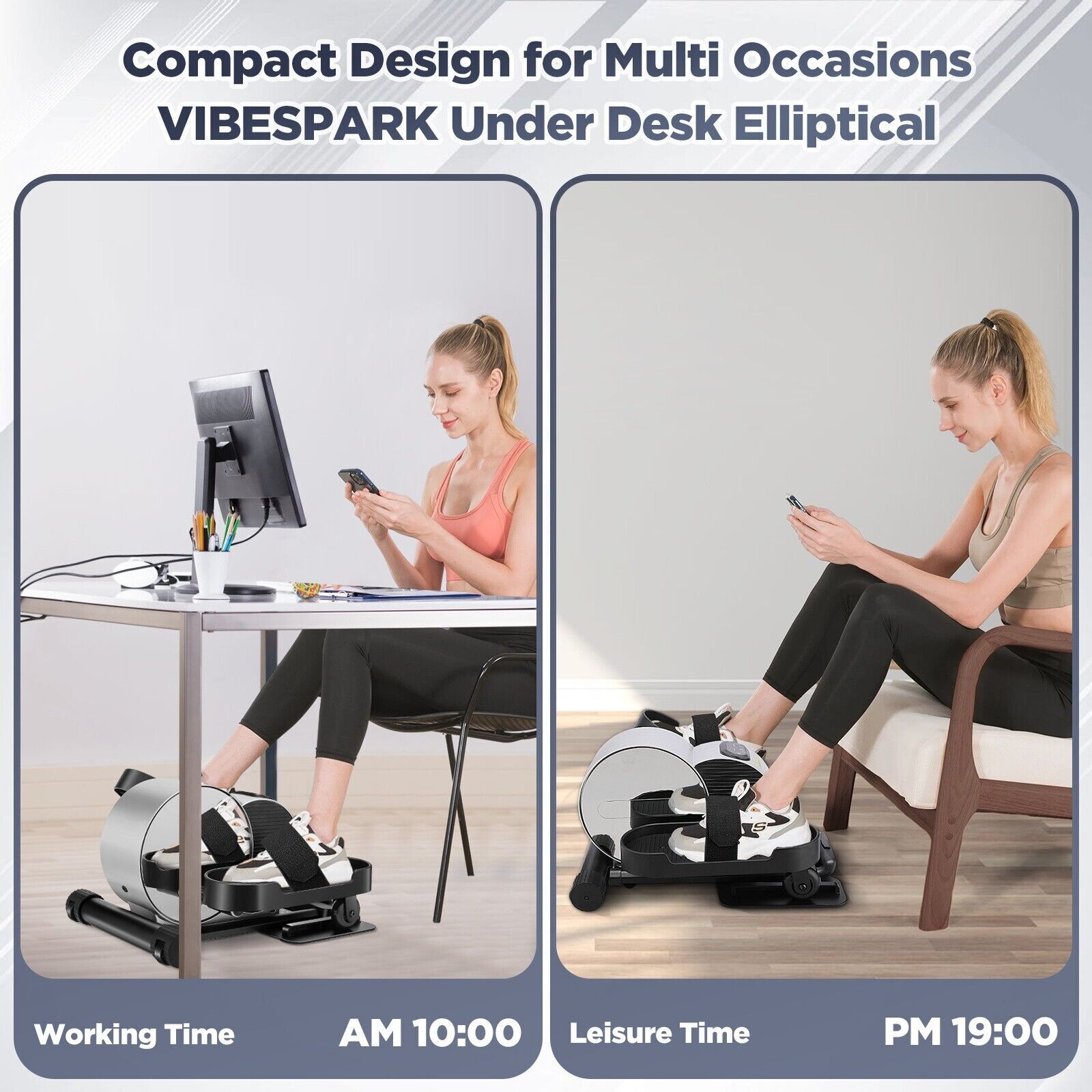 Under Desk Elliptical Machine,Electric Leg Exerciser While Sitting for Seniors\*