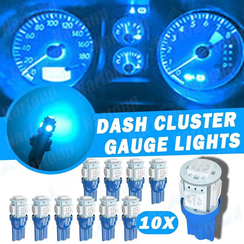 Ice Blue T10 upgrade LED Bulb Instrument Gauge Cluster Dash Lights kit For Chevy