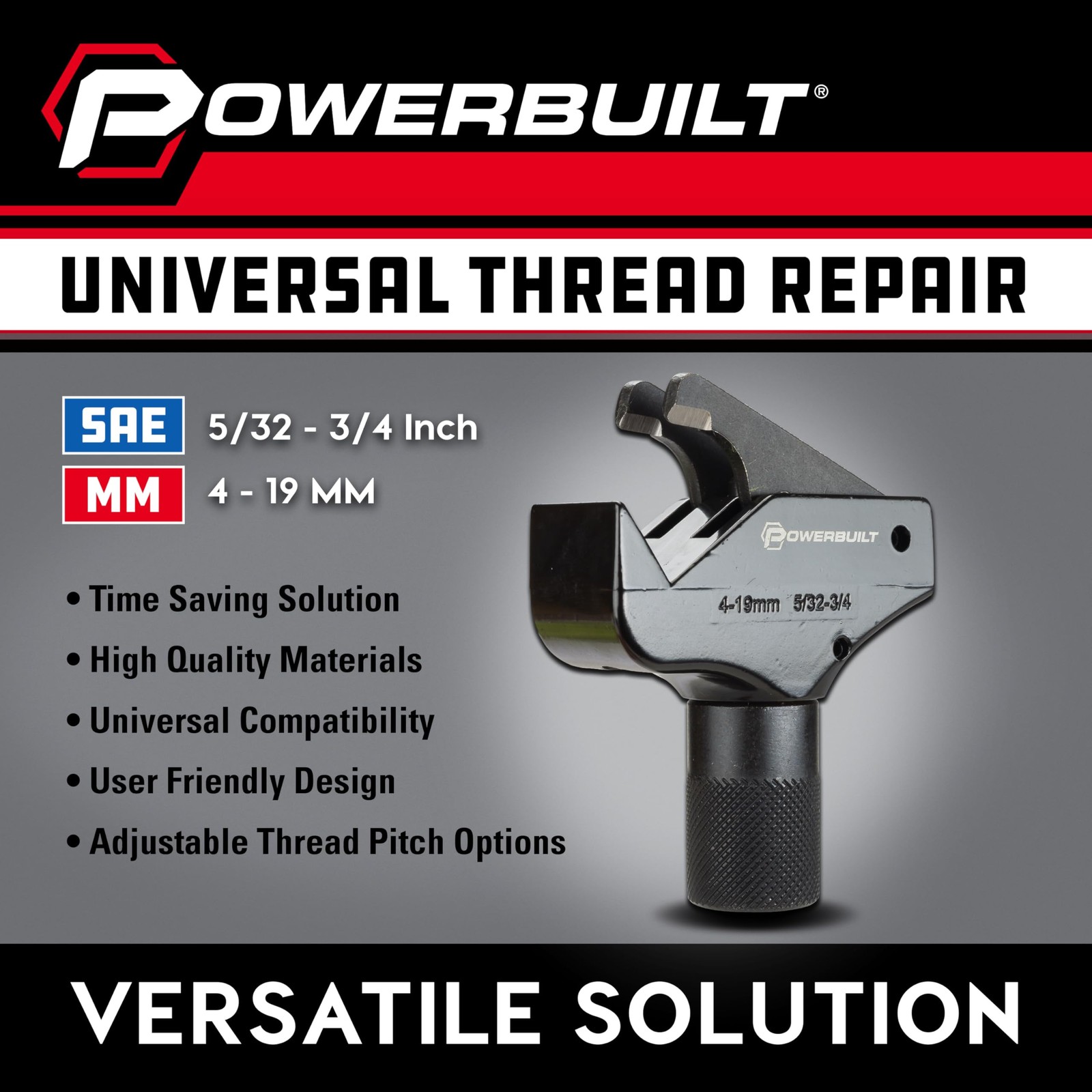 Universal Thread Repair Tool External Internal Metric SAE Thread Restorer