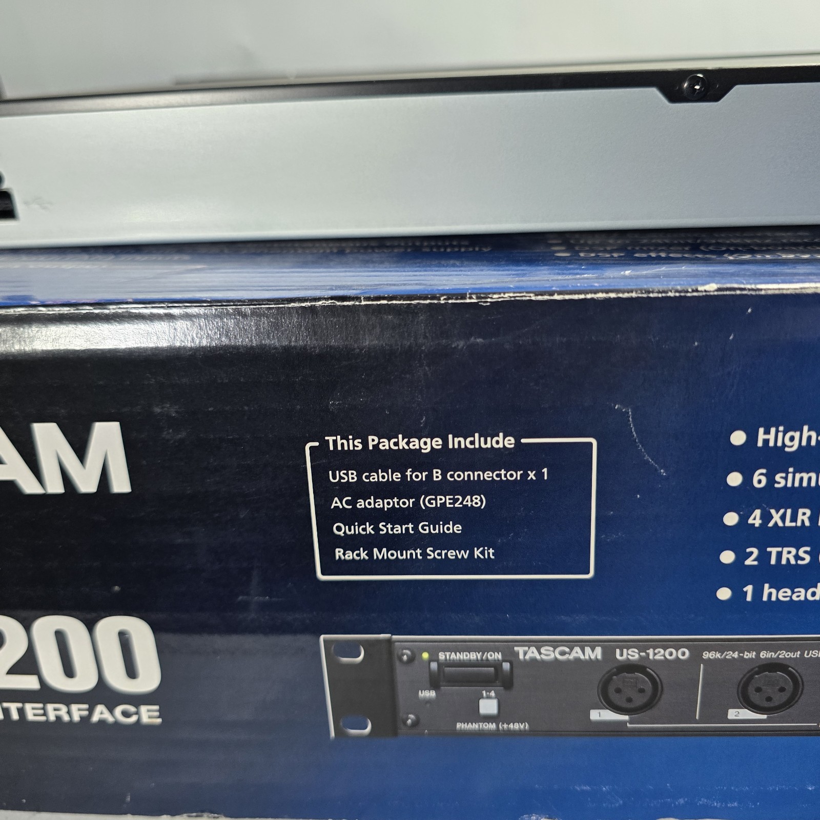 Tascam US-1200 USB 2.0 Audio Interface 6in 2out 96k/24bit Rackmount