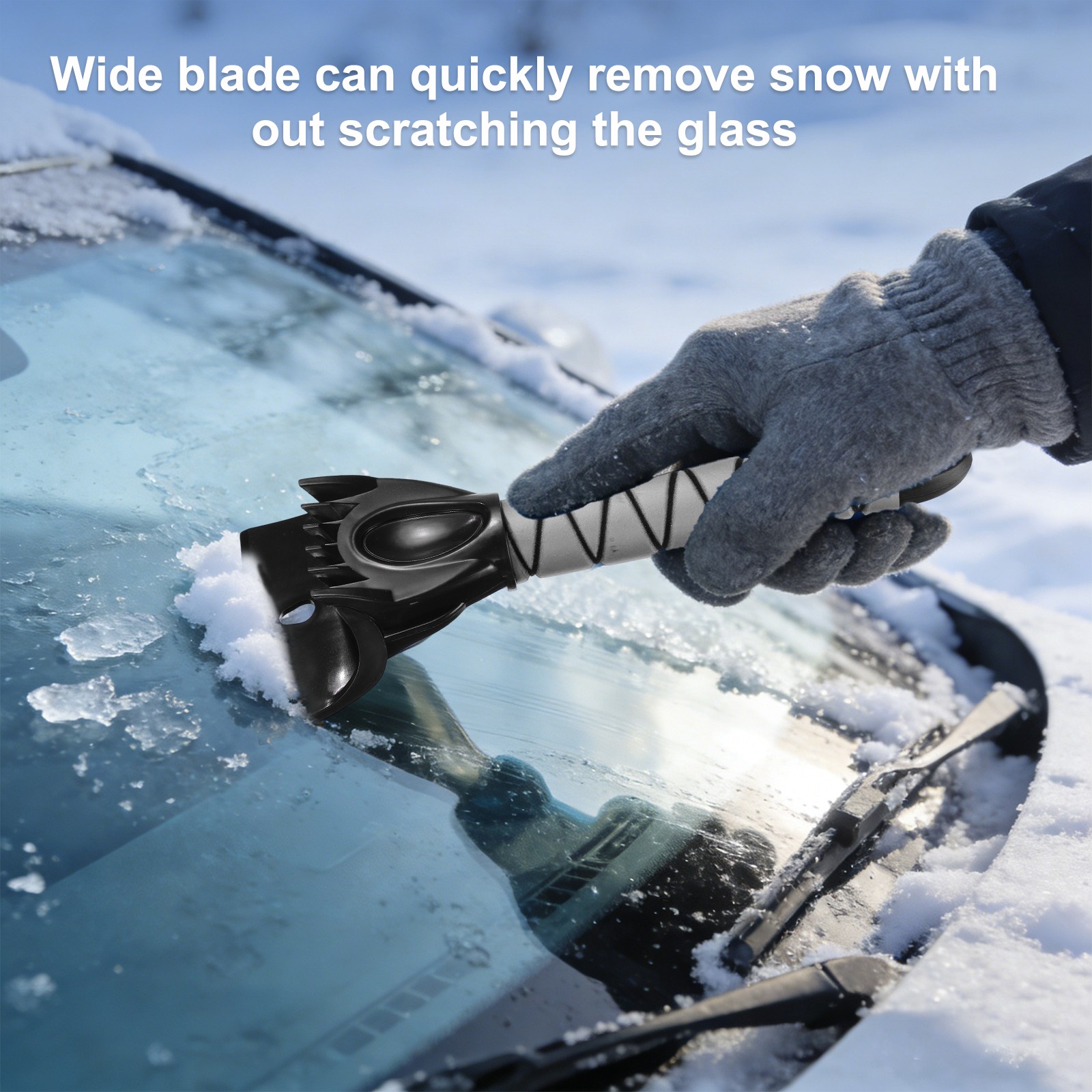 2pcs Car Ice Scraper 12" x 4" for, Grey