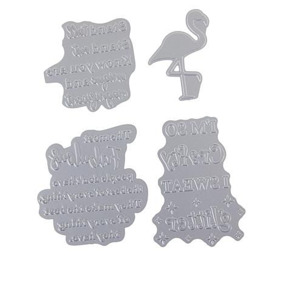 Crafter's Companion Quirky Everyday Foil Stamp Dies OPEN PKG- 652585