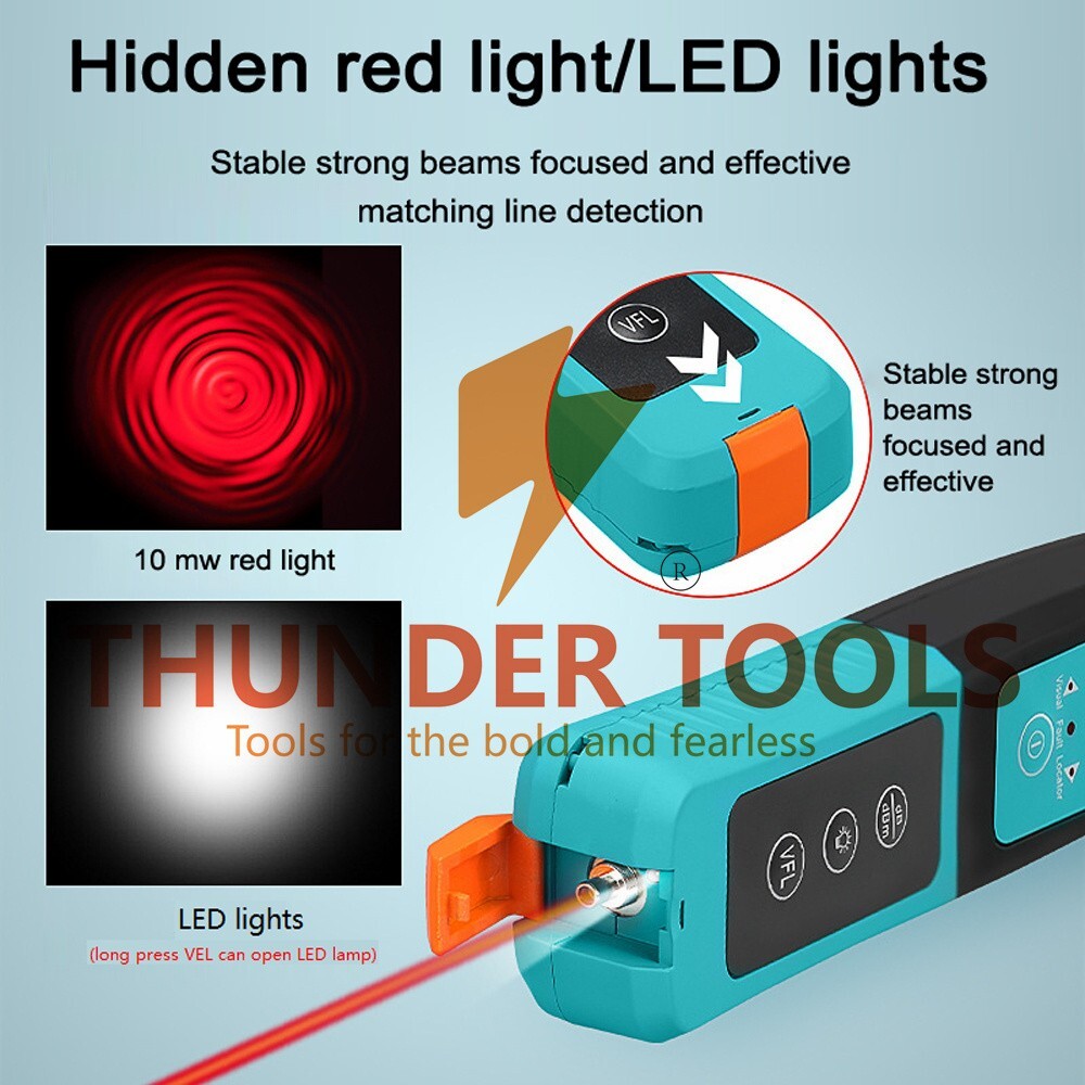 Thunder Tools 10mw Red Light Source Fiber Optic Identifier 270Hz 1KHz 2KHz