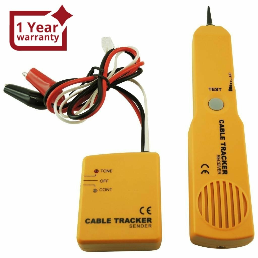 Telephone Line Cable Tracker Wire Tracer Tester Sender and Reciever Kit Tone