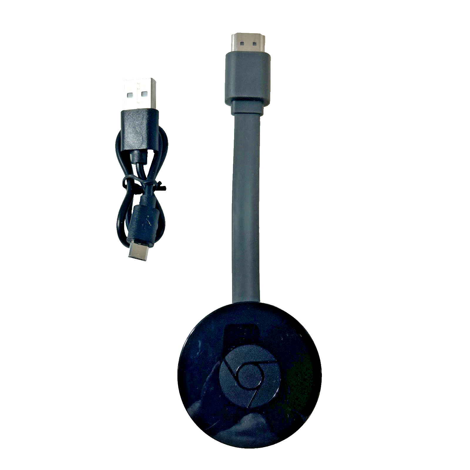 Google Chromecast Digital Media Streamer - Black (NC2-6A5) And USB Charging Cord