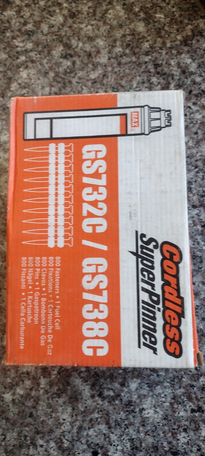 Max Gs732c / Gs738c Nail Fastners  19mm .102  2.6 mm With 1 Fuel Cell 800 Nails